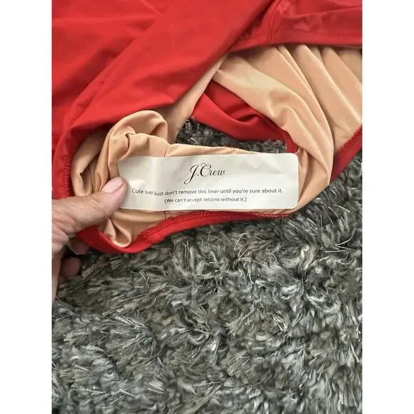NWT J. Crew Gemma Ruched Strapless One Piece Bathing Swim Suit Adj Strap Size 22 - Picture 8 of 9